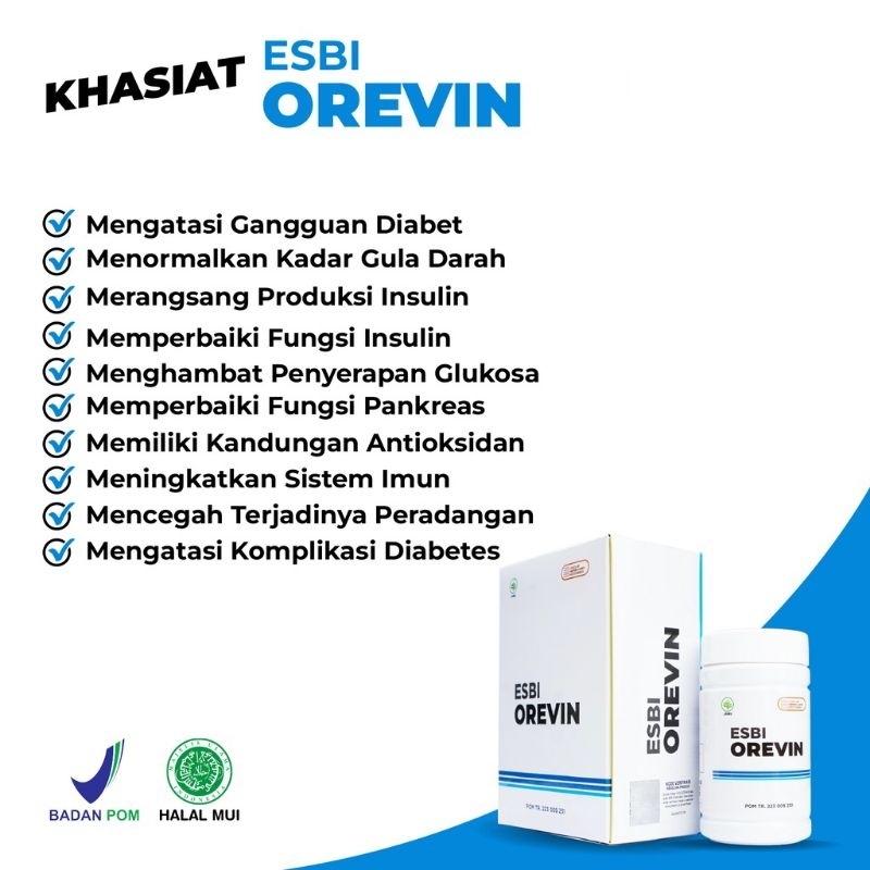 KAPSUL ESBI OREVIN ASLI ORIGINAL OBAT DIABETES KERING