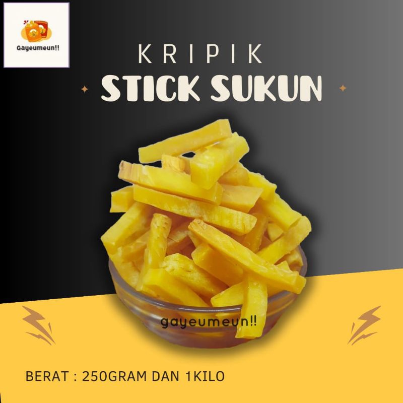 

Keripik Stick Sukun 250gram, Kripik Stik sukun Enak Murah, Cemilan stik sukun, camilan kekinian stick sukun Renyah Gurih, Snackfruit, Snack buah