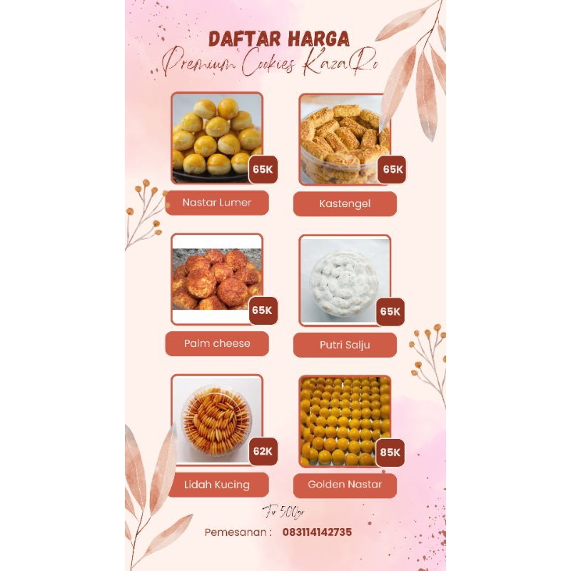 

Kue Kering Premium NASTAR, KASTANGEL, PALM CHEESE, PUTRI SALJU Termurah dan Terenak