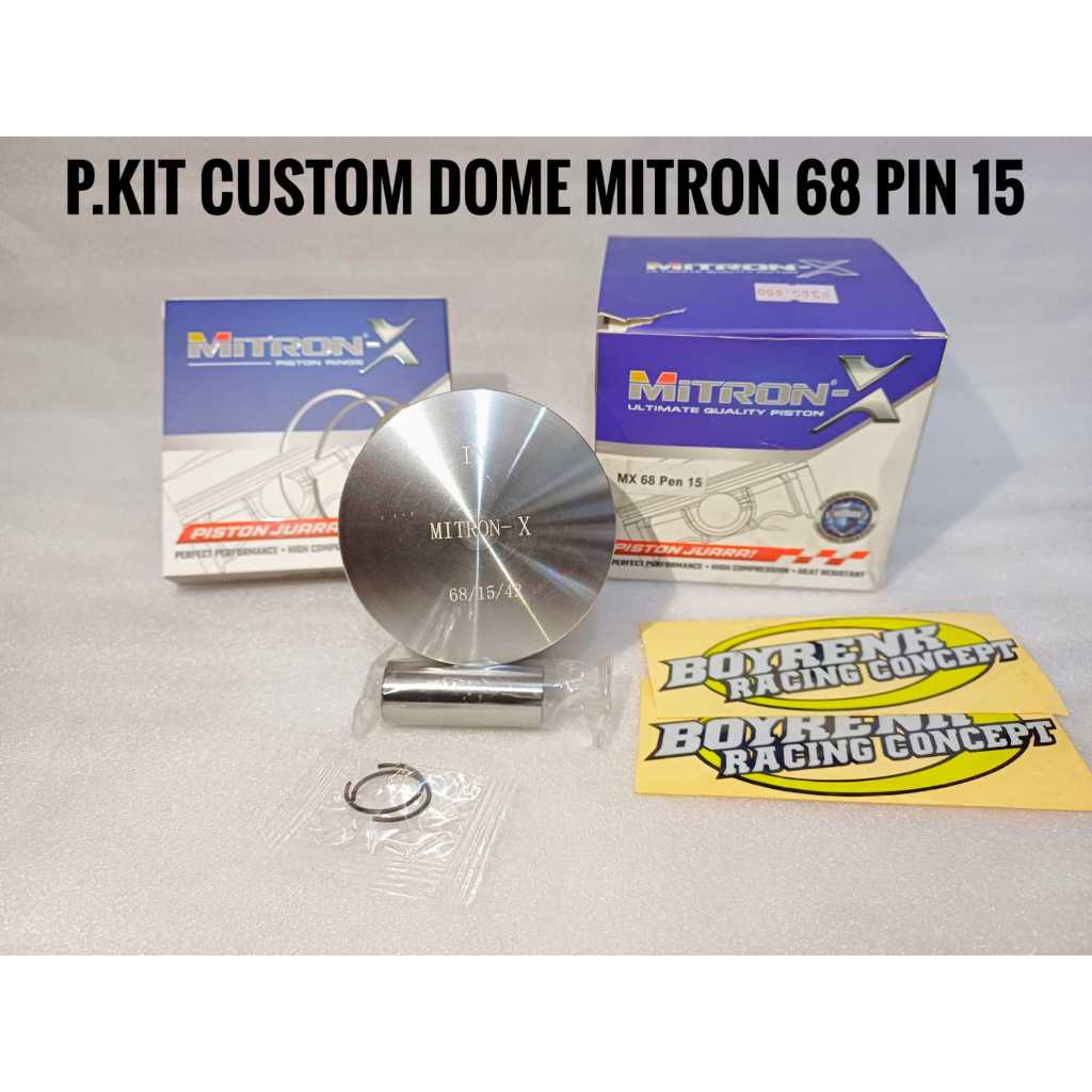 PISTON KIT RACING CUSTOM DOME MITRON DIAMETER 68 70 PIN 15