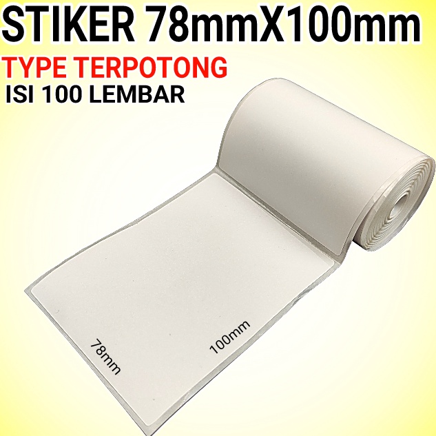 

V44859 KERTAS THERMAL LABEL STICKER 78 X 1 MM ISI 1pcs