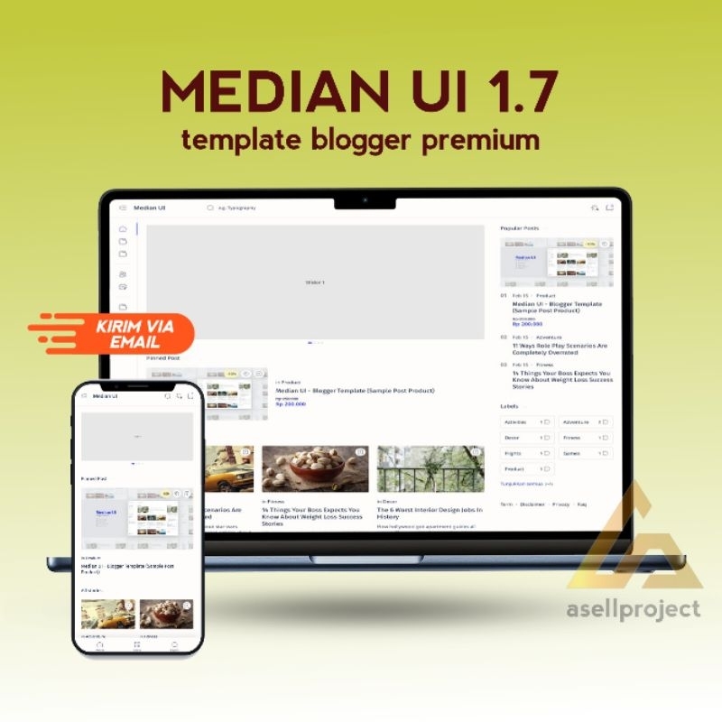 Median UI Template Blogger Premium