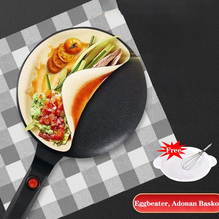 Tkw SiapPancake Crape Maker Teflon Alat Cetakan Pembuat Kulit Lumpia Risol Risoles Listrik h Terbaru