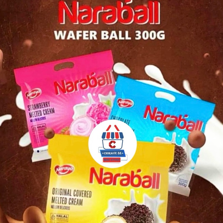 

FLASH SALE Naraya Naraball Waffer Ball All Variants 3g Melted Cream Waffer Ball