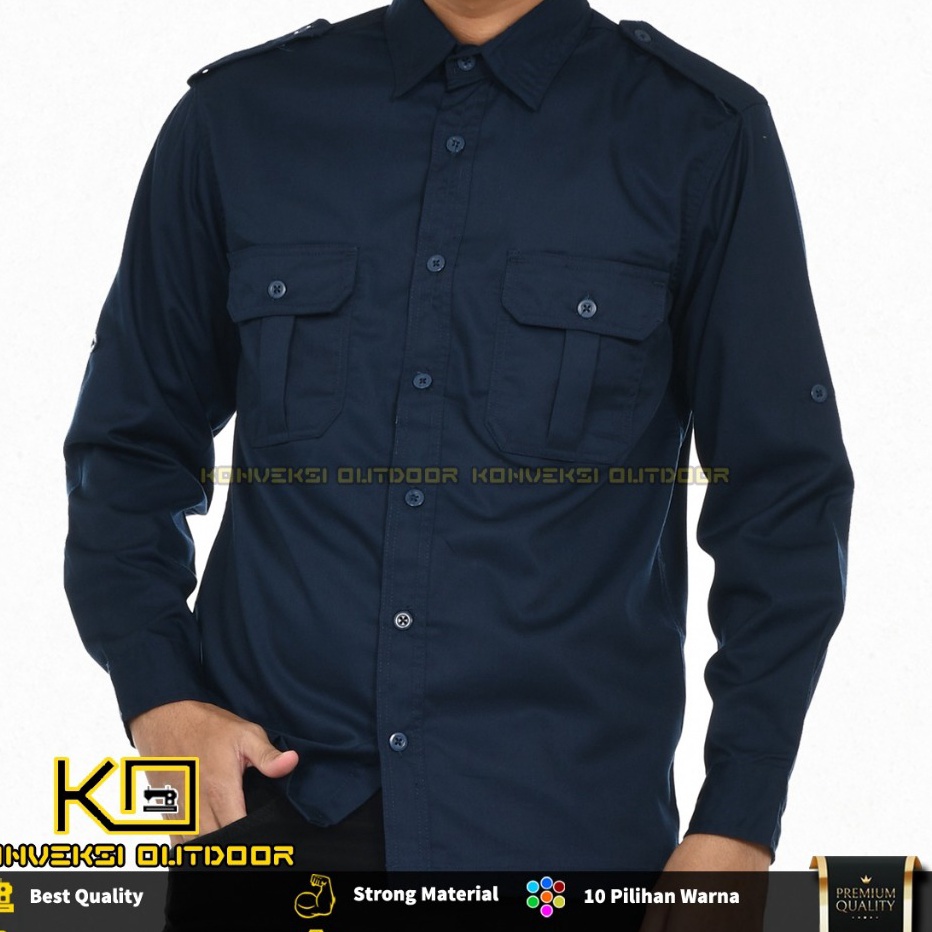 COD Kemeja Tactical Pria Wanita Lengan Panjang  Baju Taktikal Seragam PDH PDL Navy Kerja Kantor Dina