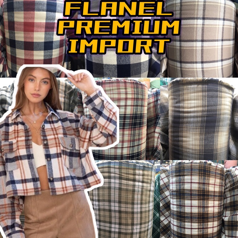 TERBARU TERMURAHHARGA 5m KAIN KOTAK KOTAK TARTAN BAHAN FLANEL  FLANNEL
