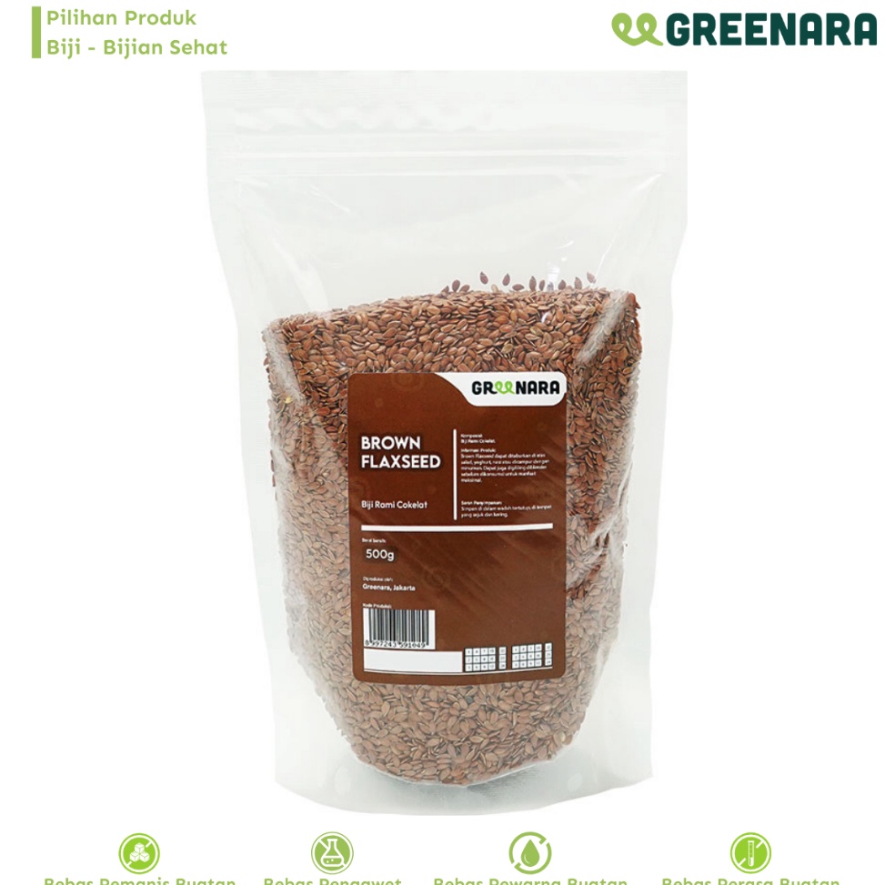 

Cuci gudang Greenara Biji Rami Coklat 5gr Natural Brown Flaxseed