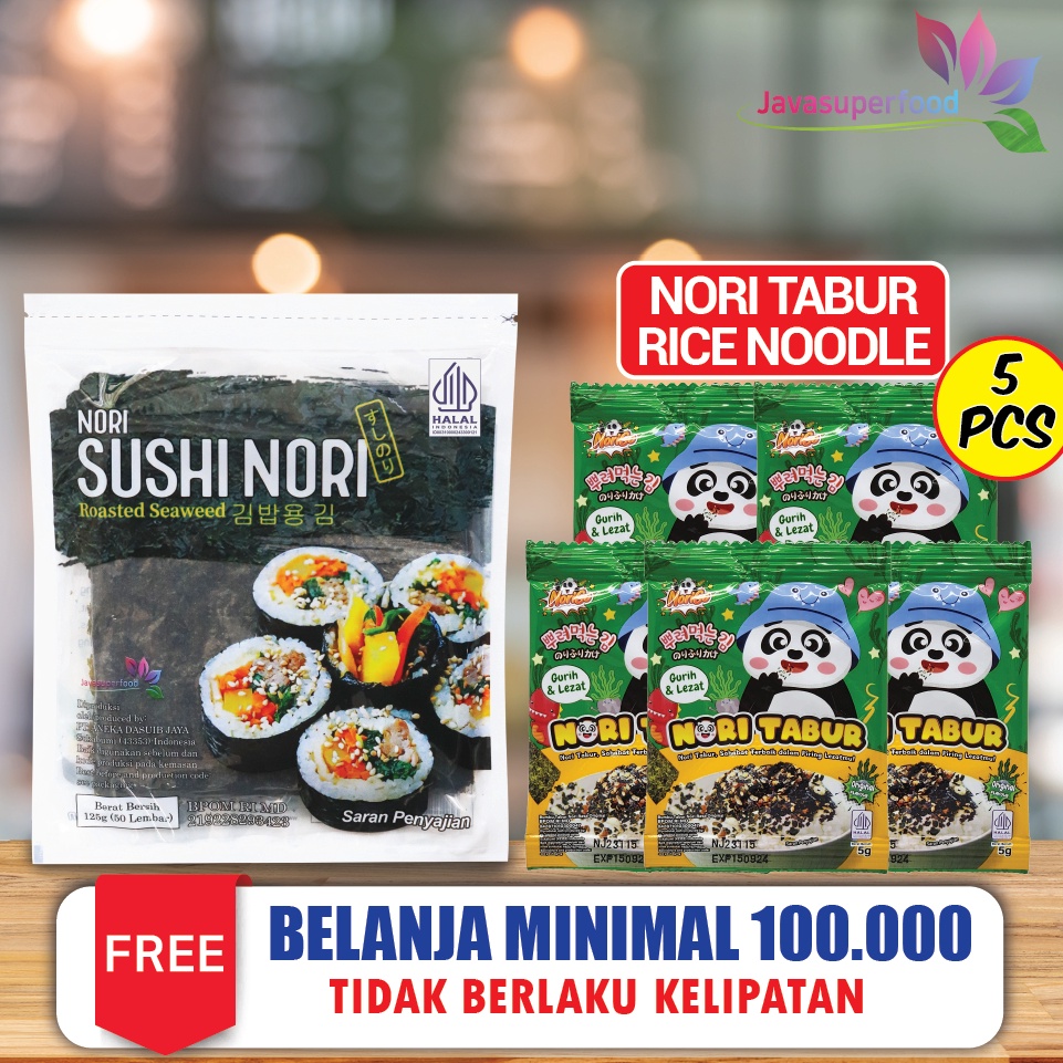 

Buruan Serbu Sushi Nori HALAL Seaweed Rumput Laut Sushi Untuk Kimbab Gimbab