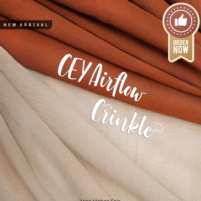 Grosiran TERFAVORIT Kain CEY AIRFLOW CRINKLE Premium Original High Quality Fashion Fabrics Kain Crin