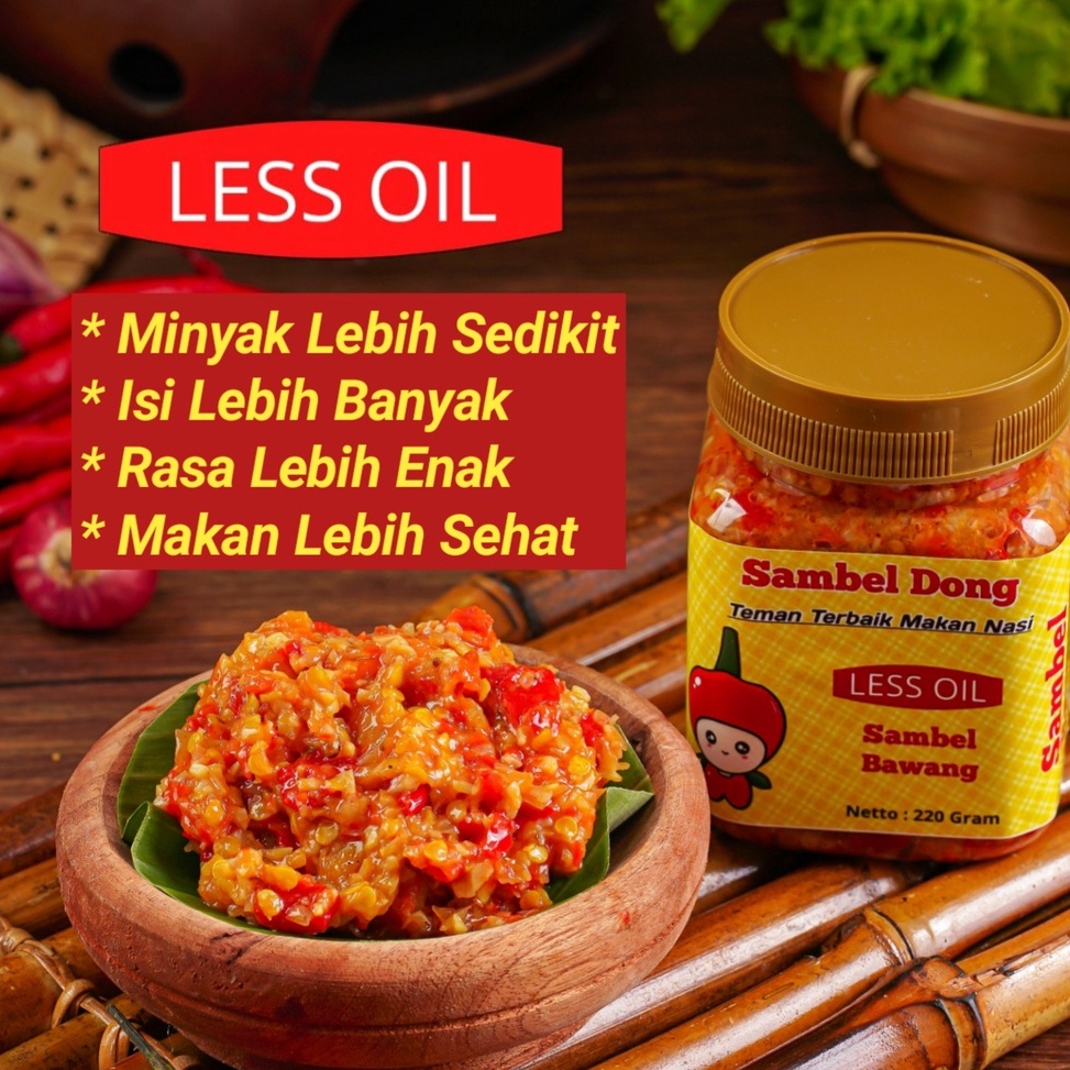 

XPRESS Sambal Bawang Botol 22 Gram Homemade Less Oil Enak Kualitas Premium Isi Banyak Sebotol Penuh Minyak Sedikit Pedas Gurih Bikin Nagih by SAMBEL DONG