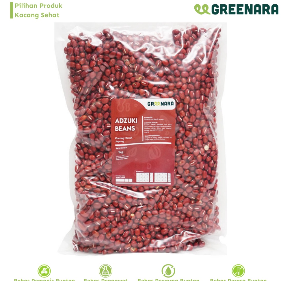 

VIRAL Greenara Kacang Merah Jepang 1 Kg Adzuki Beans