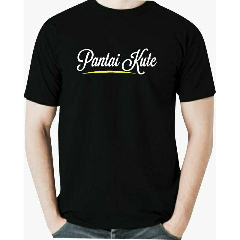 kaos pantai kute bali / kaos distro tulisan simple