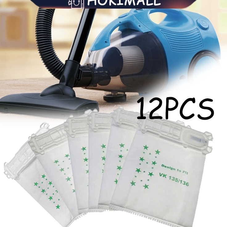 FYb 12PCS Kantong Debu Untuk Vorwerk VK135 VK136 Vorwerk Vacuum Cleaner Dust Bag