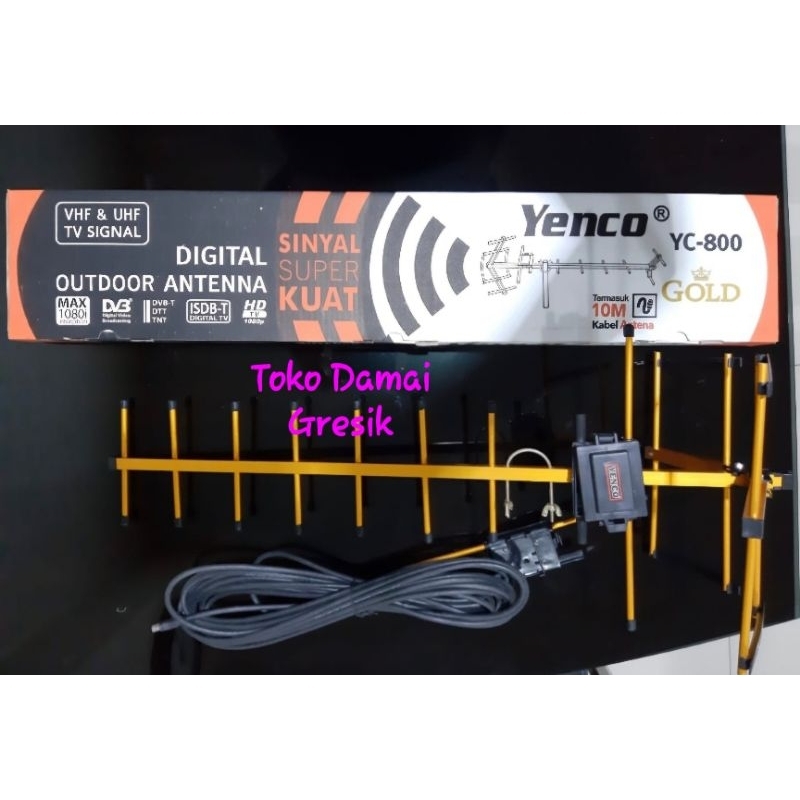 Anten outdoor digital Yenco YC-800. Antena luar aluminium kuningan kualitas bagus dijamin