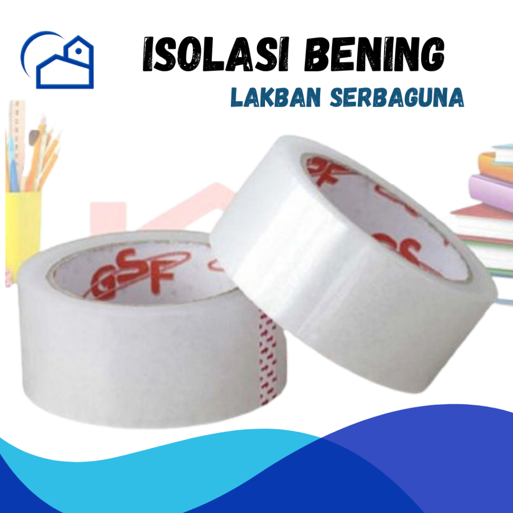 

Selotip Selotape Isolasi bening bening Lakban premium quality Isolasi Selotip Bening HOMESTATION