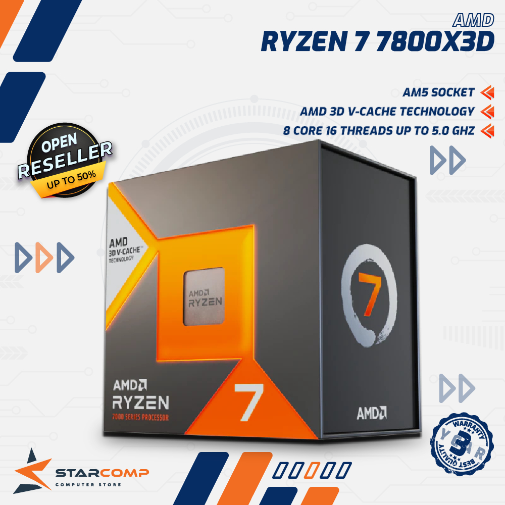 AMD Ryzen 7 7800X3D Gaming Processor AM5 8 Core 16 Threads 7800 X3D