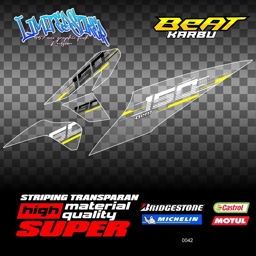 striping beat karbu transparan striping beat karbu vietnam v1