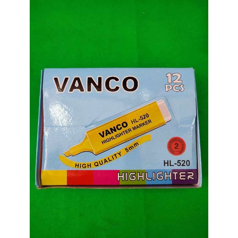 

VANCO HL -520 HIGHLIGHTER MARKER, high quality 5mm per pcs