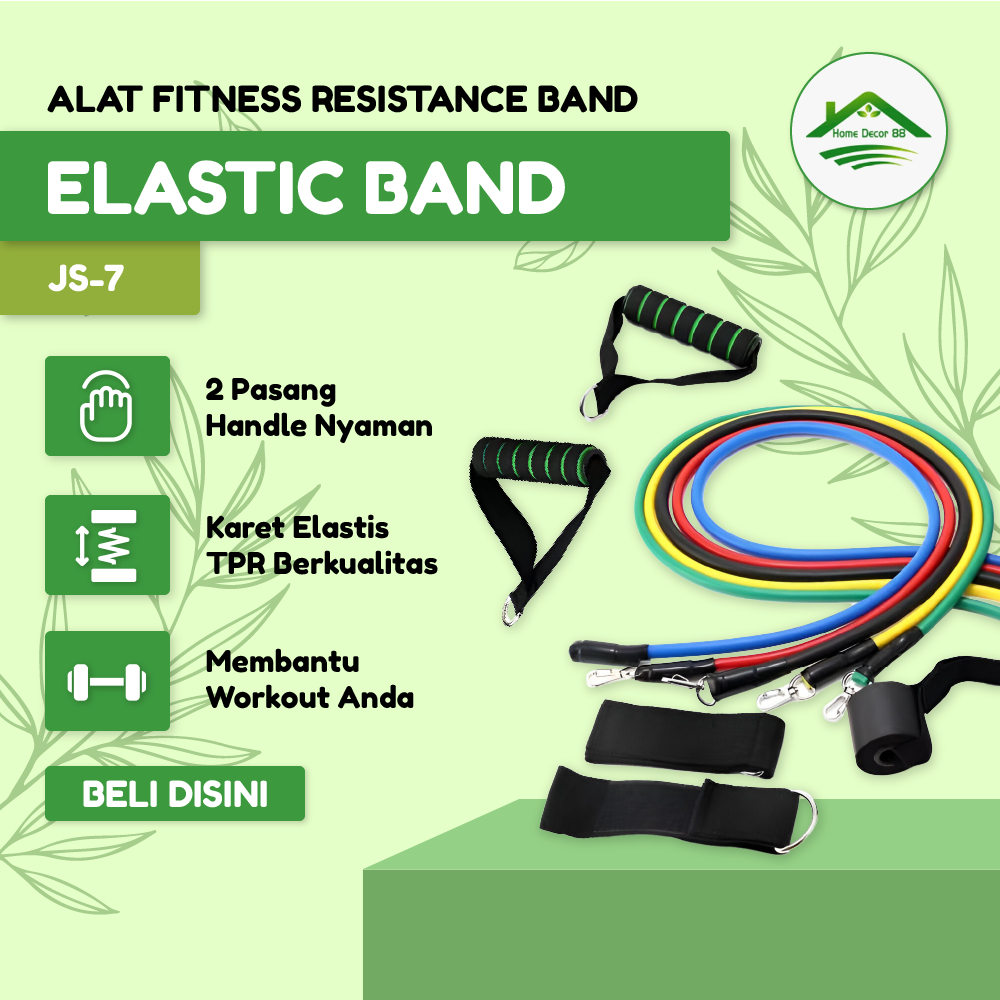 Home Decor88 Official Shop Alat Olahraga Alat Fitness Resistance Bands 11 In 1 Set Tali Pembantu Fitness Gym Power Resistance Bands 0124