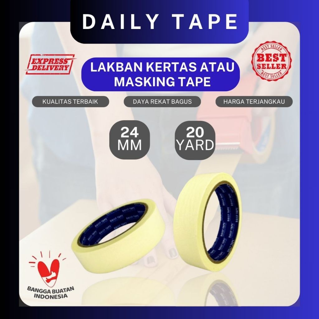 

Masking Tape 24mm x 20 yard - Lakban Kertas | Daily Tape