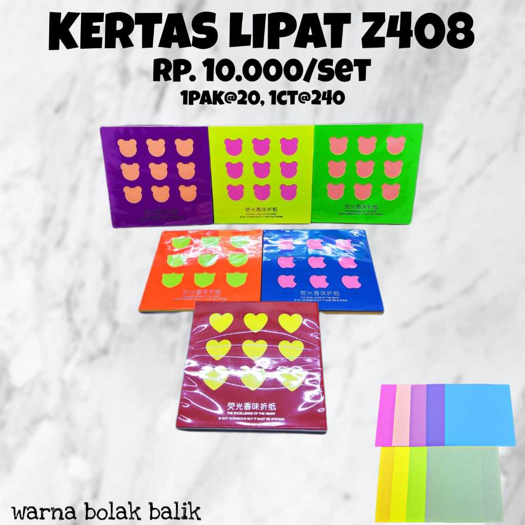 

KERTAS LIPAT Z-408 POND APL/BEAR/LV - ORIGAMI POLOS