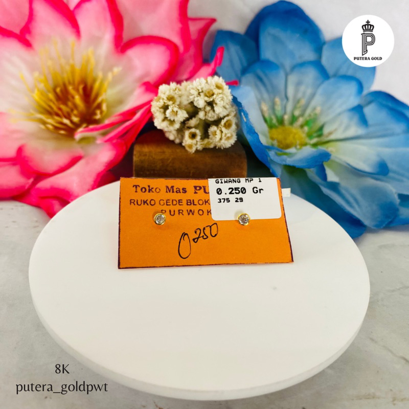 Giwang/Subang emas asli kadar 375%