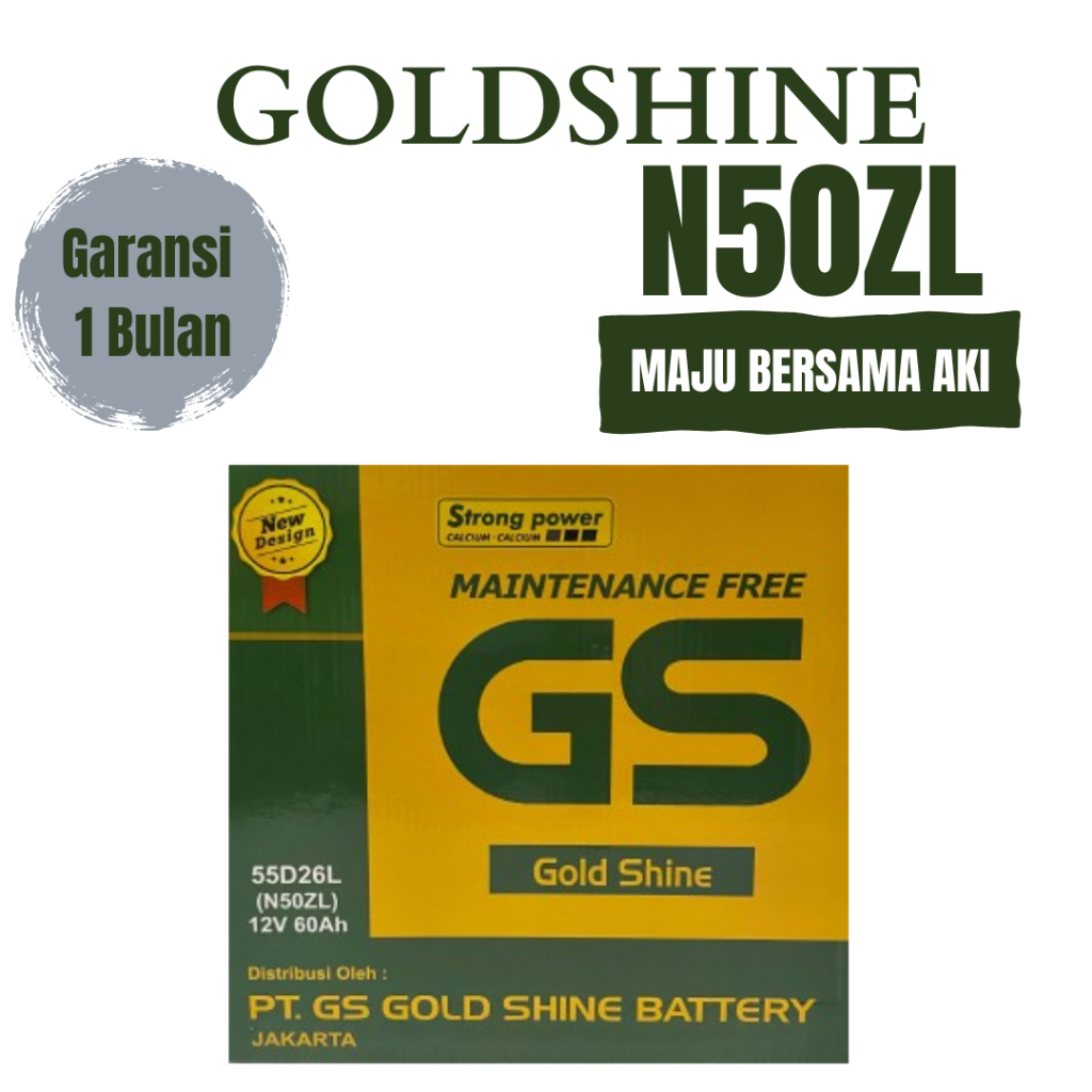 Aki Mobil HONDA Cielo SV 4AT Accord Series GoldShine N50ZL MF