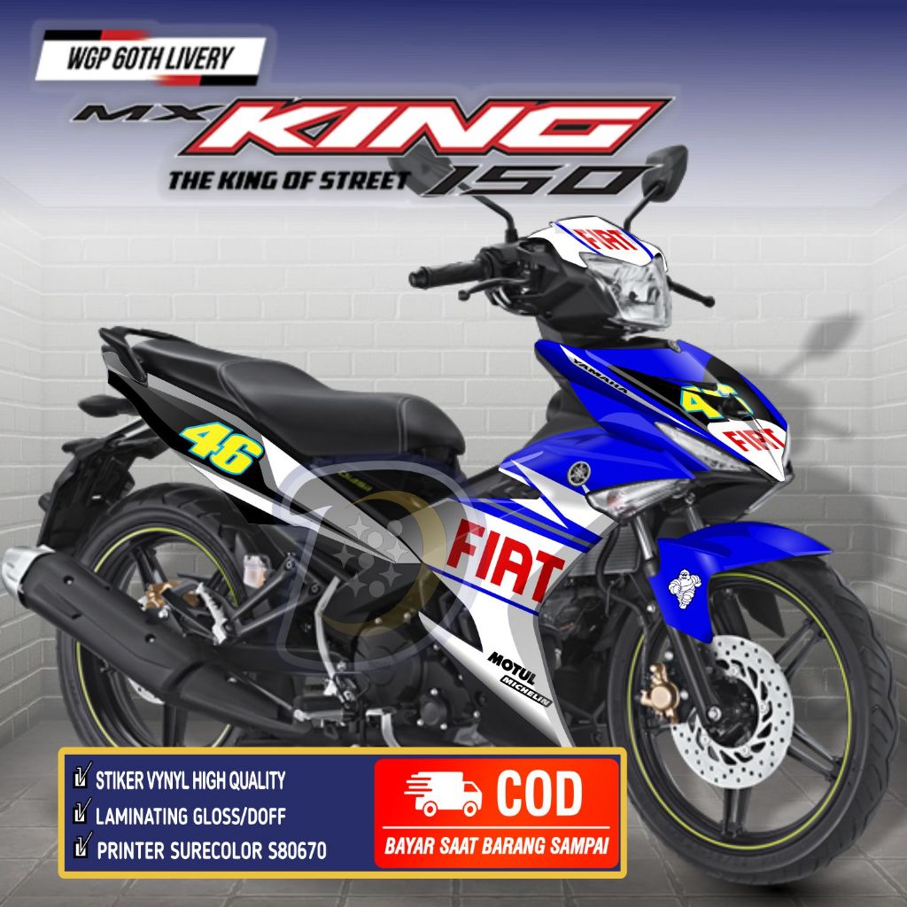 Stiker Motor Jupiter MX King 150 Striping Yamaha Mx King 150 Decal Mx King Fiat