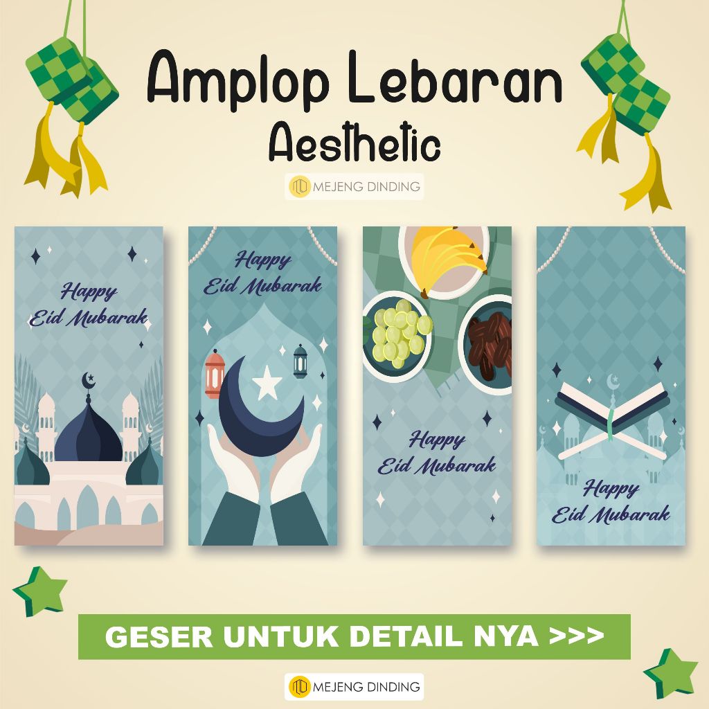

AMPLOP LEBARAN AESTHETIC ISI 10 PCS / AMPLOP ANGPAO LEBARAN IDUL FITRI 2023 BESAR ISLAMI / EID MUBARAK / AMPLOP LEBARAN / AMPLOP IDUL FITRI GLOSSY TEBAL / EID ENVELOPE / AMPLOP ESTETIK 2023 / IDUL FITRI CUTE RUSTIC TERBARU / MARHABAN YA RAMADHAN 3