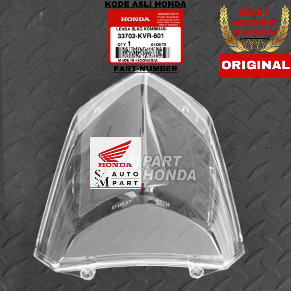 33702-KVR-601 Mika Stop Kaca Lampu Belakang Revo 100 Lama