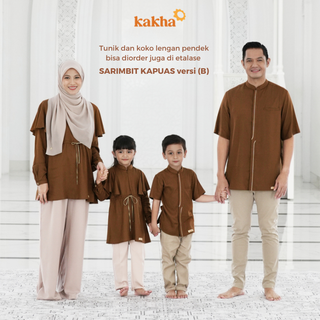 Kakha x Alyssa Soebandono - Sarimbit Keluarga Kapuas (A) / Baju couple keluarga / Sarimbit Keluarga / Baju muslim couple-1