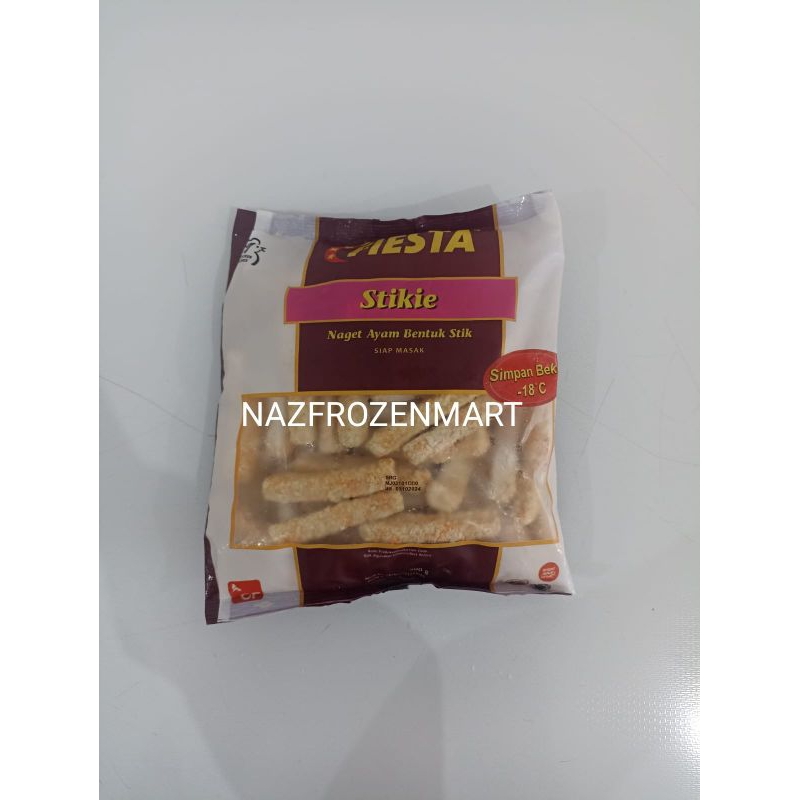 

FIESTA CHICKEN NUGGET STIKIE/NAGET AYAM BENTUK STIK 500GR