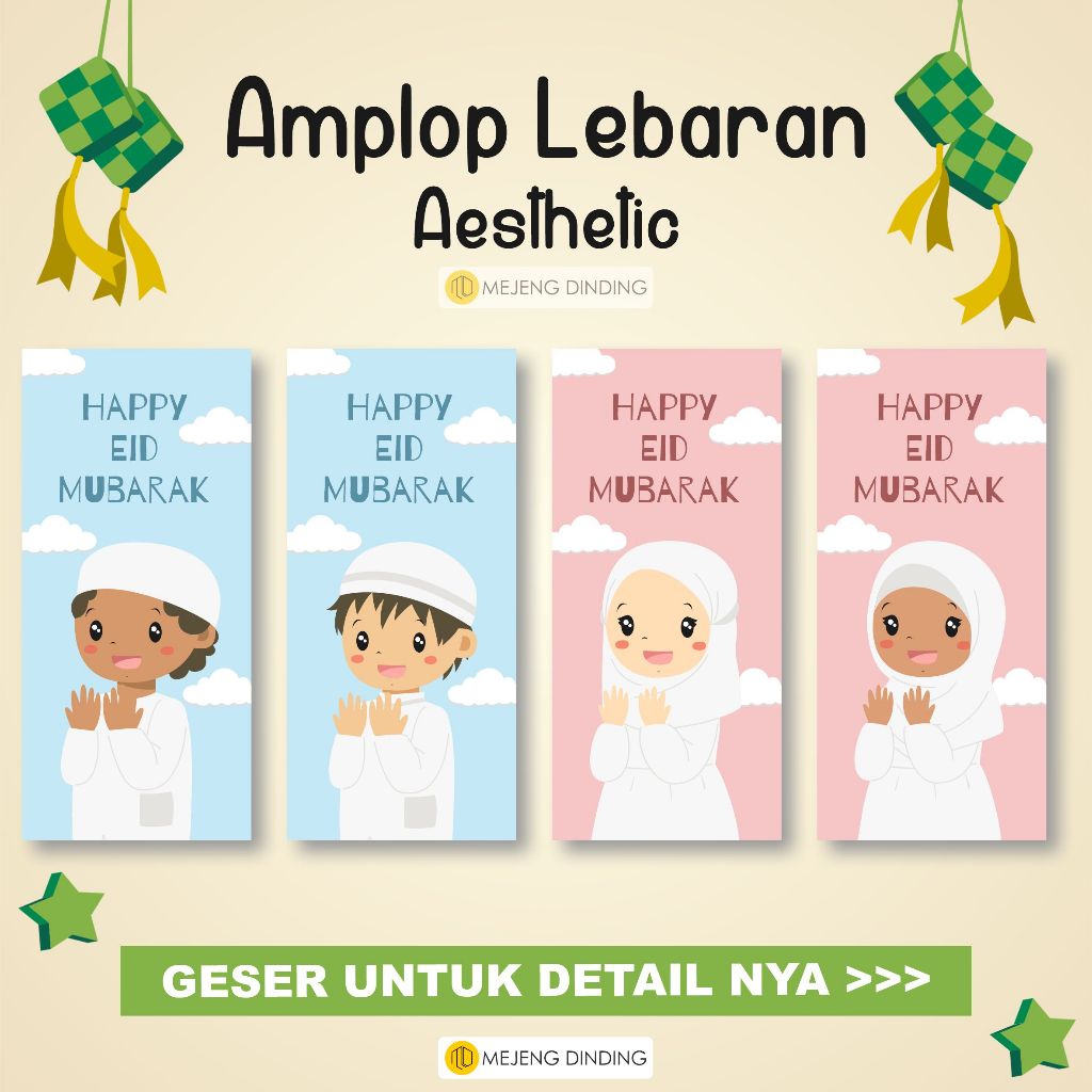 

AMPLOP LEBARAN AESTHETIC AVATAR ISI 10 PCS / AMPLOP ANGPAO LEBARAN IDUL FITRI 2023 BESAR ISLAMI / EID MUBARAK / AMPLOP LEBARAN / AMPLOP IDUL FITRI GLOSSY TEBAL / EID ENVELOPE / AMPLOP ESTETIK 2023 / IDUL FITRI CUTE RUSTIC TERBARU / MARHABAN YA RAMADHAN 10