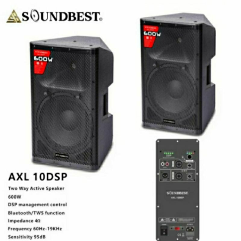 speaker aktif 10 inch original soundbest axl 10dsp speaker 10 inch sepasang ori
