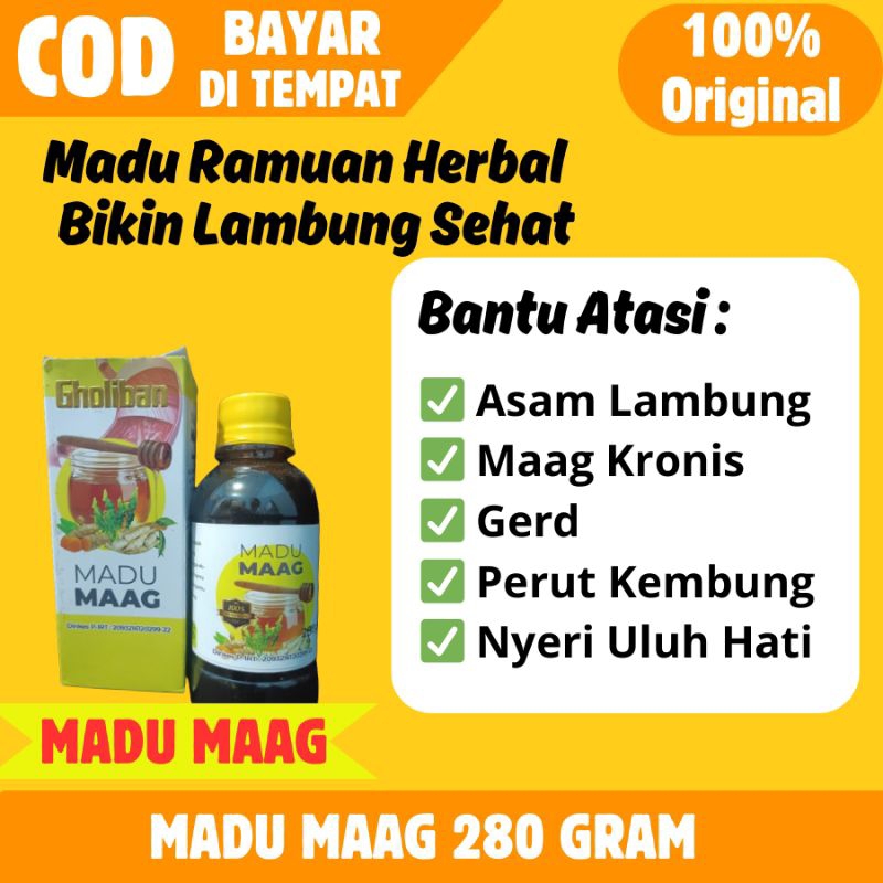 

Madu Maag Herbal Asam Lambung Gholiban 280 Gram