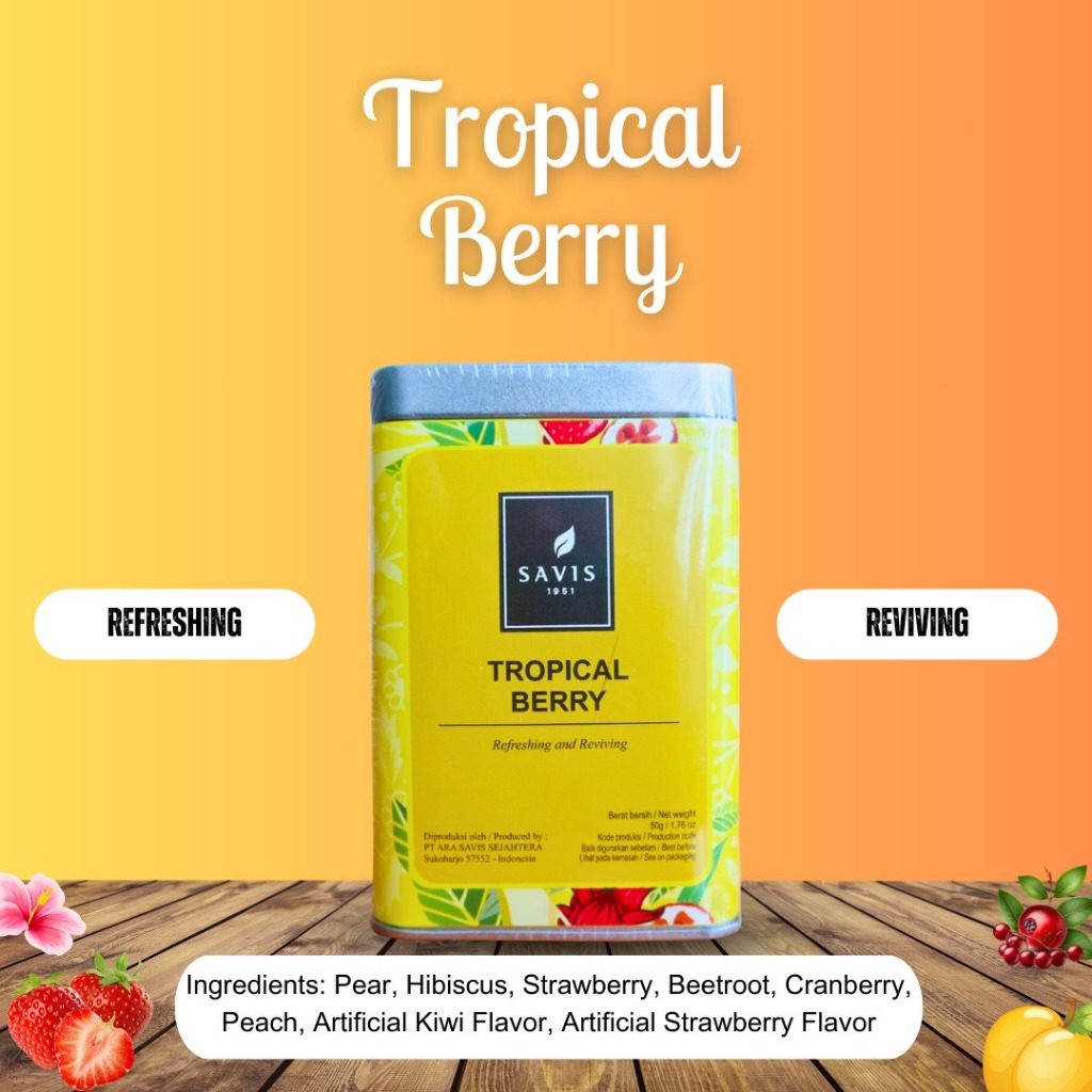 

Savis Premium Tropical Berry Tincan 40gr