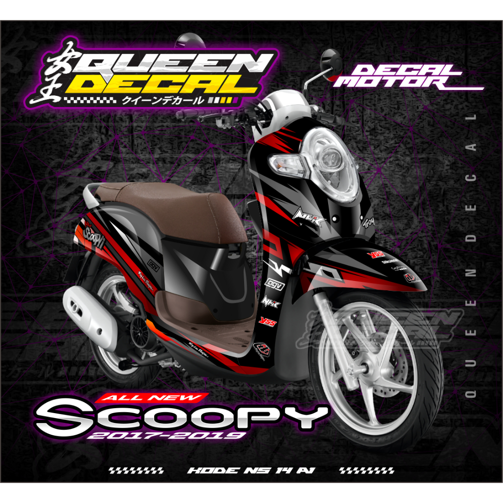 Stiker Decal SCOOPY NEW 2017-2019 Full Body Stiker Motor Variasi Full Body Keren - NS