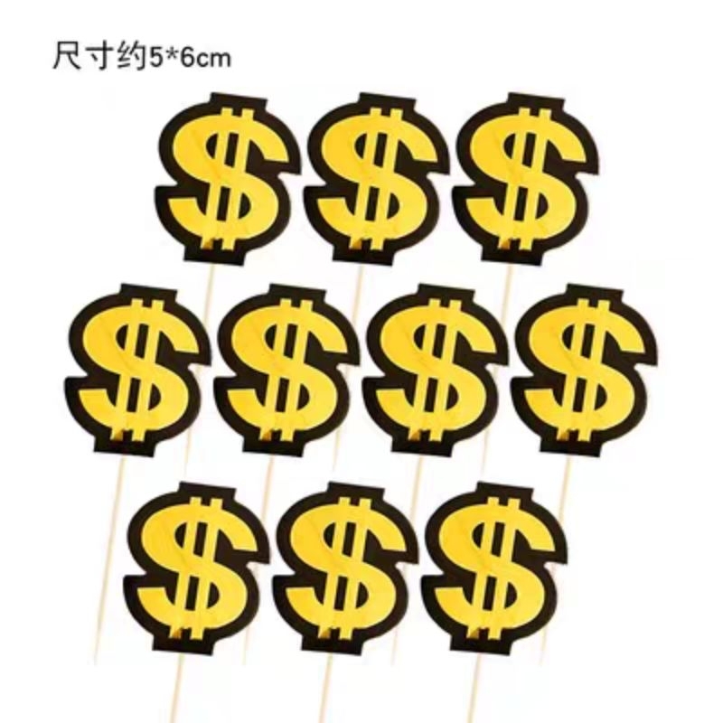 TOPPER UANG DOLAR GOLD EMAS HAPPY BIRTHDAY DUIT