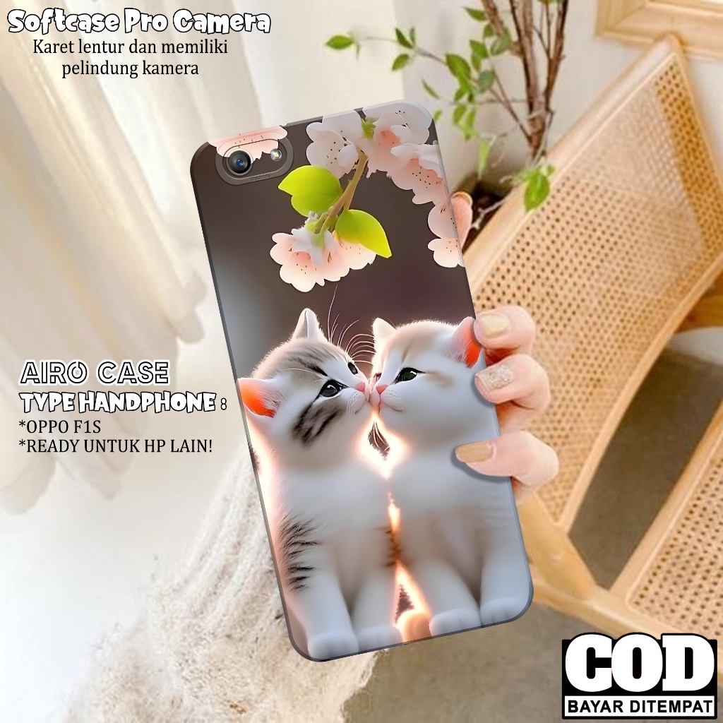 Softcase Hp Oppo F1s - Casing Oppo F1s - Fashion Case Kucing - Case Lucu - Case Oppo F1s Terbaru - S