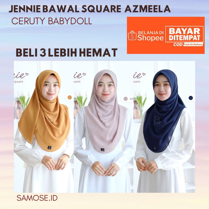 Jennie Bawal Square By Azmeela size M Segi empat dengan cuttingan Bawal disetiap sisi/ malaysia look