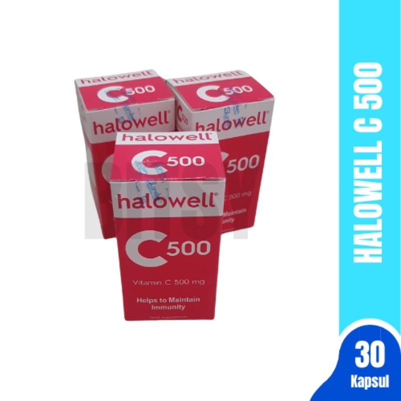 Halowell C 500mg 30 tablet | Vitamin C 500 mg botol