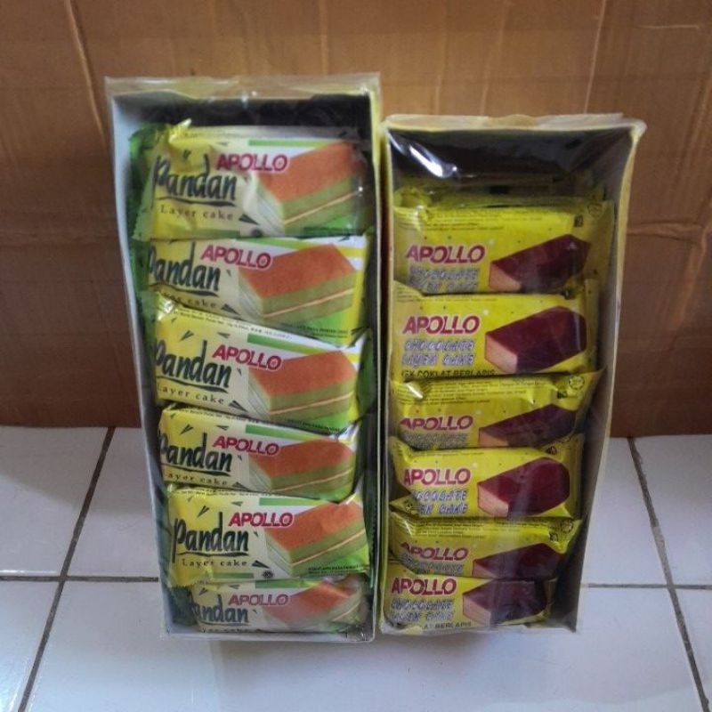 

APOLLO LAYER CAKE COKLAT / PANDAN PERBOX (ISI 24PCS)