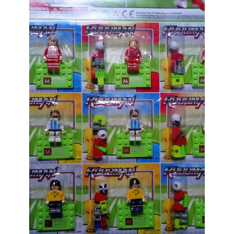 Mainan Lego Sepak Bola Roboman Super Soccer Satuan