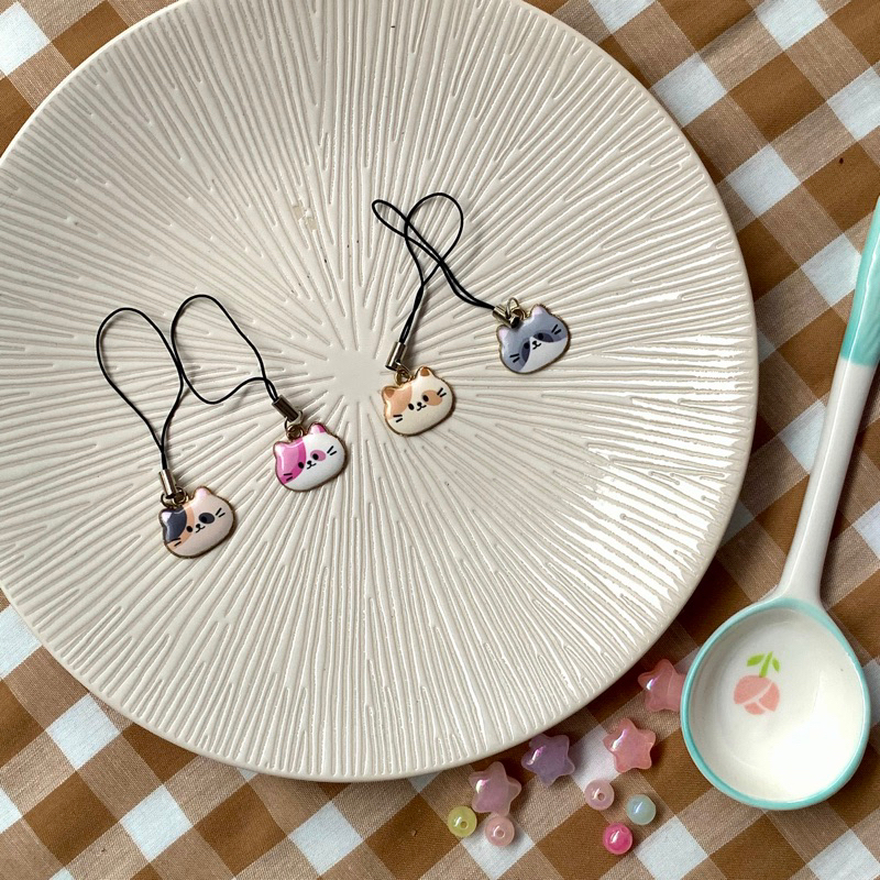 phone charm tali Cat series - tali hp kucing