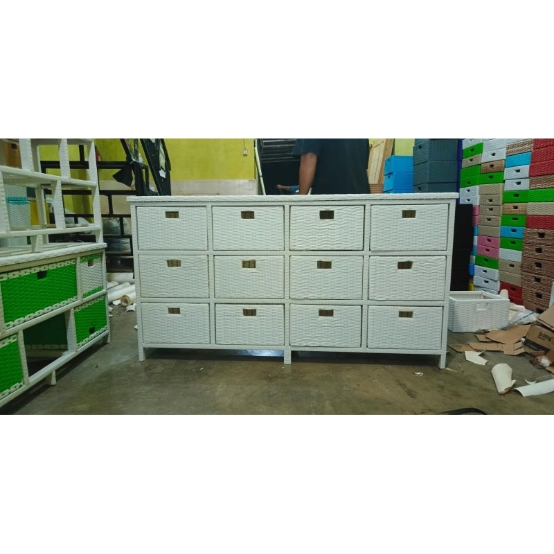 Lemari Laci Rotan Sintetis 12 laci