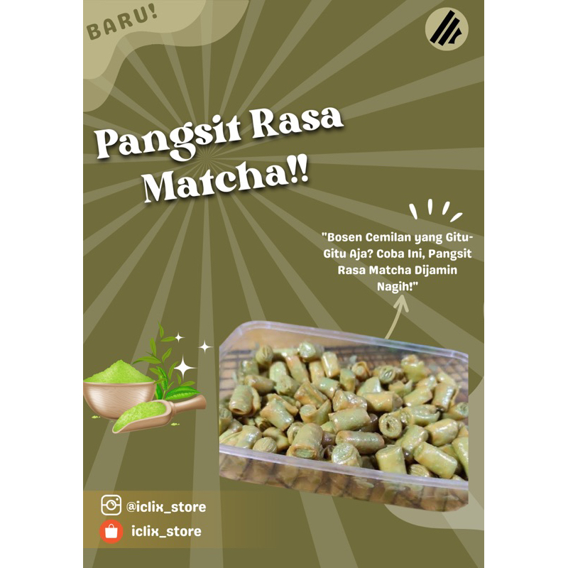 

Pangsit krispy rasa matcha lumer - 250g