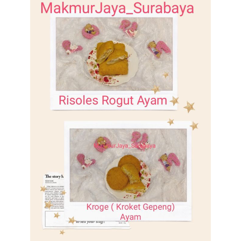 

Risoles Rogout ayam & Kroge (Kroket Gepeng) Ayam