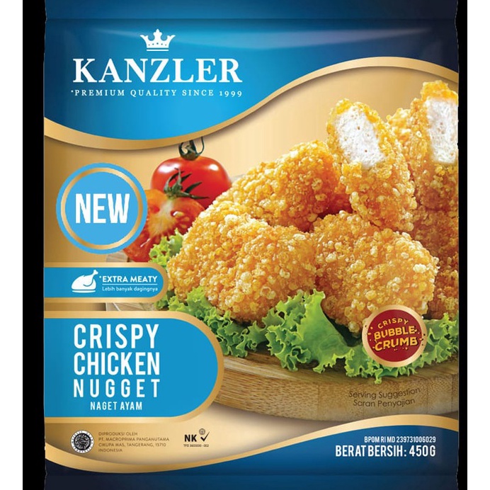 

DISKON CRISPY CHICKEN NUGGET KANZLER 45GR NAGET AYAM KRISPI HALAL