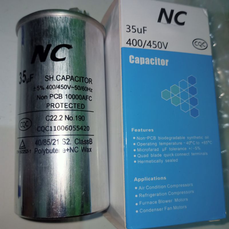 KAPASITOR AC 35UF KAKI 2