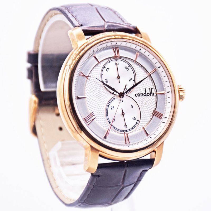 CONDOTTI CN1091-RG05-S02 Jam Tangan Analog Pria Kulit Original Garansi Resmi 1 Tahun